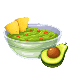 Mélange guacamole servi dans un bol transparent accompagné de chips tortilla dorées
