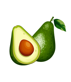 Mélange guacamole présenté avec avocat frais coupé montrant sa chair crémeuse et son noyau