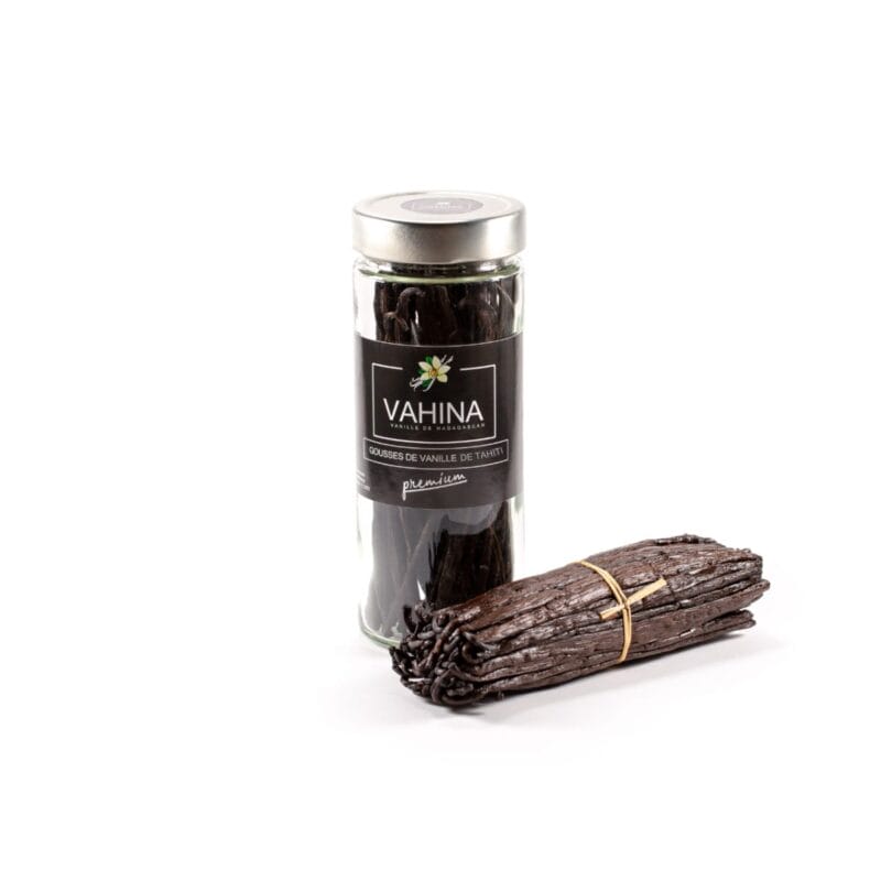 Barattolo da 50 baccelli di vaniglia tahitiana