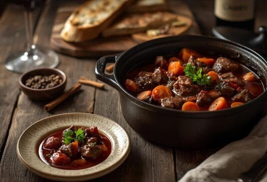 daube de sanglier provencale aux 5 baies et cannelle