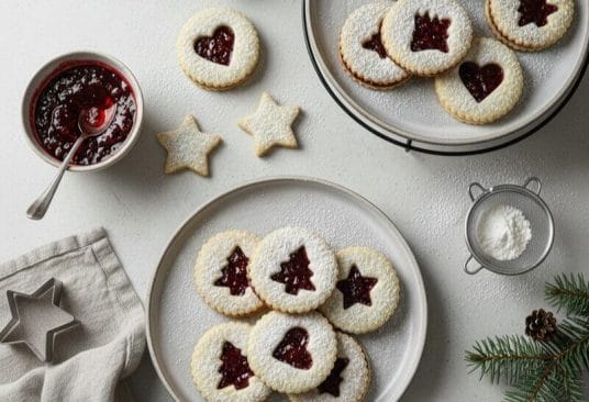 Miroirs à l'Extrait de Vanille Bourbon - Biscuits sablés suisses traditionnels parfumés à la vanille avec cœur à la gelée