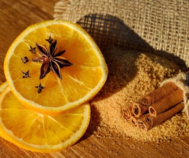 Photo by Couleur anise, orange slices, cinnamon sticks