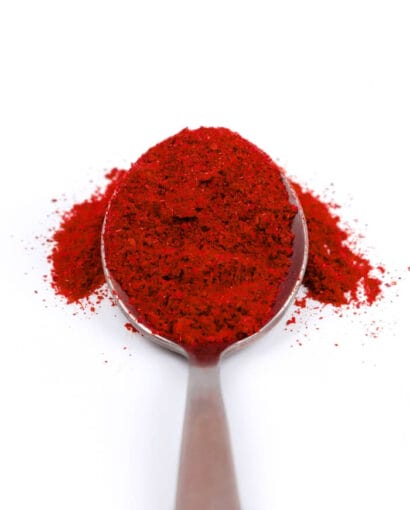 spoon of red powder
